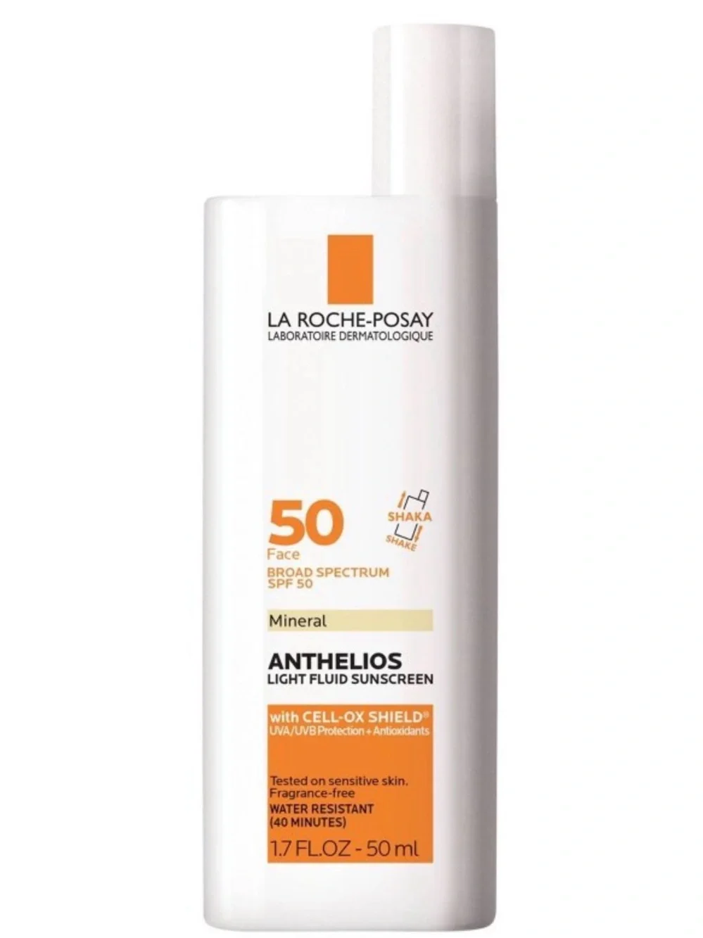 La Roche-Posay Anthelious Mineral Light Fluid Sunscreen SPF 50 - White/Orange